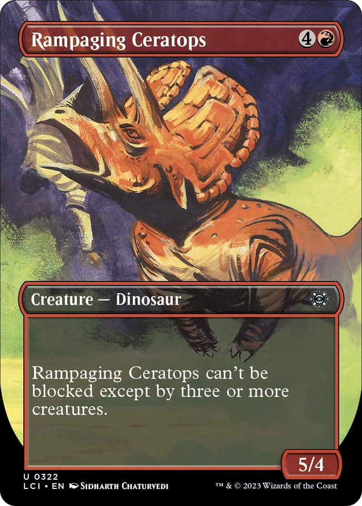 Rampaging Ceratops (Borderless) [The Lost Caverns of Ixalan] | GnG Games