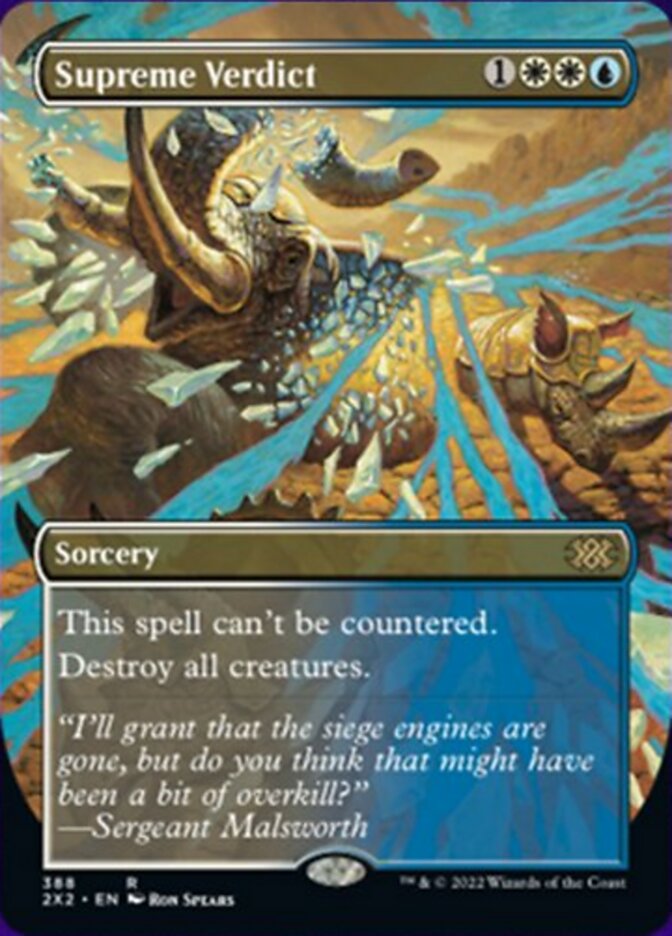 Supreme Verdict (Borderless Alternate Art) [Double Masters 2022] | GnG Games
