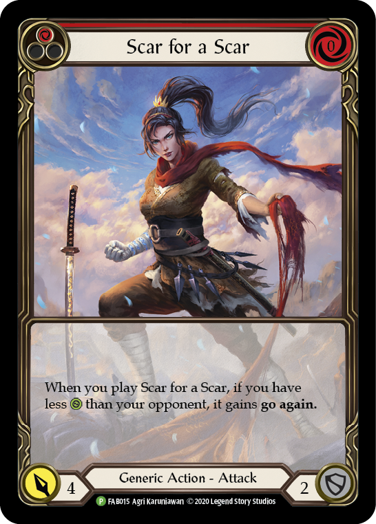 Scar for a Scar [FAB015] (Promo)  1st Edition Rainbow Foil | GnG Games