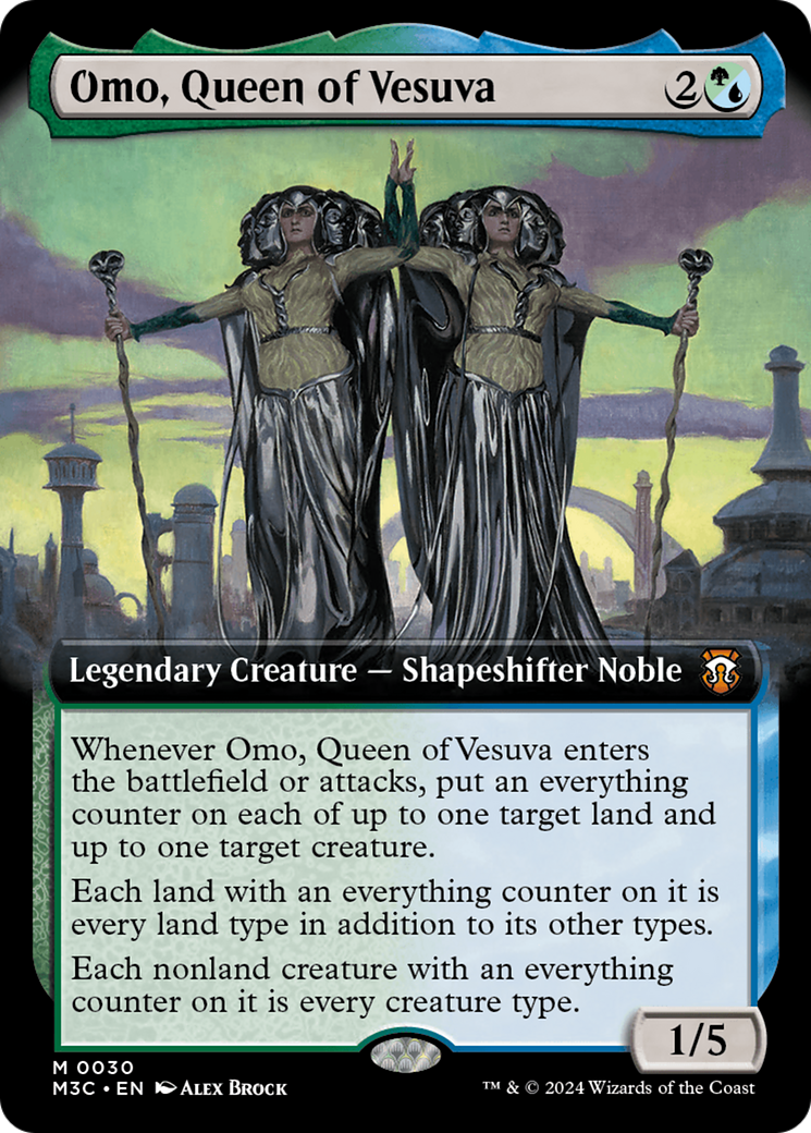 Omo, Queen of Vesuva (Extended Art) [Modern Horizons 3 Commander] | GnG Games