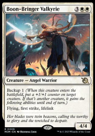 Boon-Bringer Valkyrie (Promo Pack) [March of the Machine Promos] | GnG Games