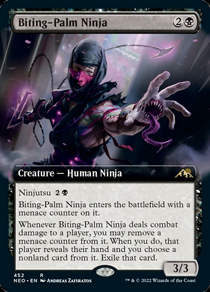 Biting-Palm Ninja (Extended Art) [Kamigawa: Neon Dynasty] | GnG Games