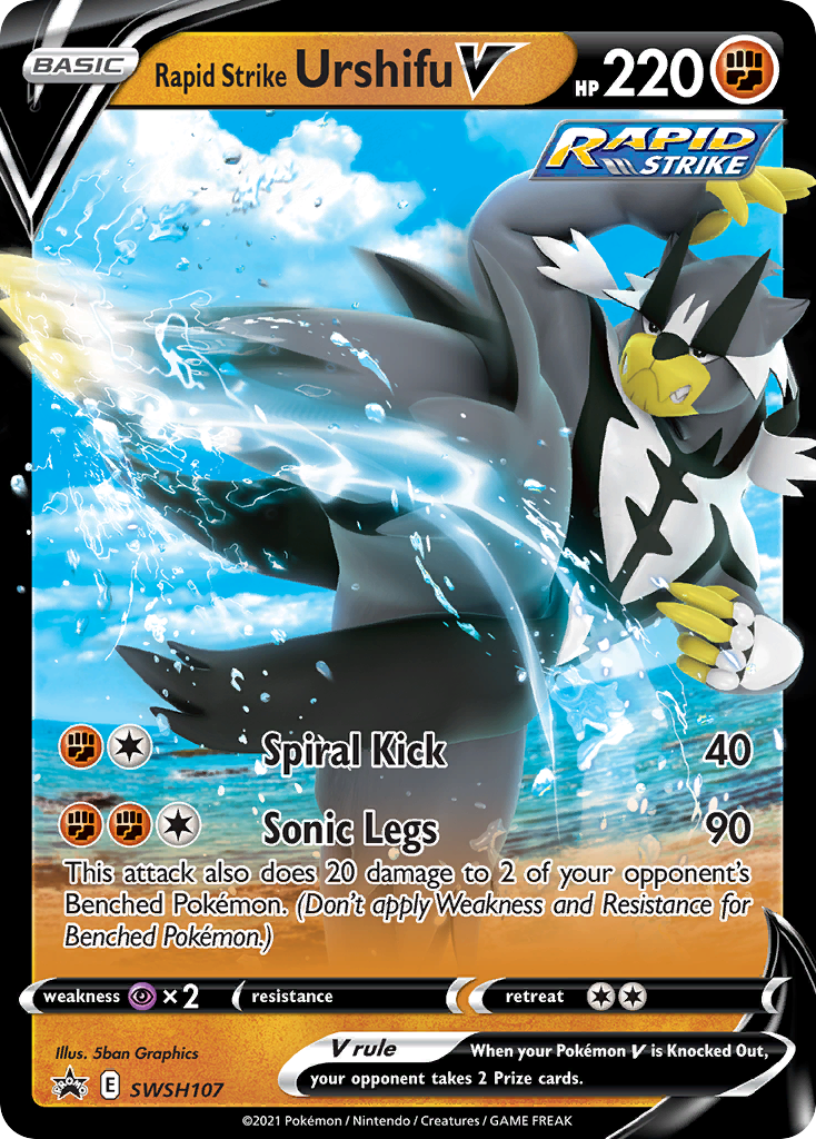 Rapid Strike Urshifu V (SWSH107) [Sword & Shield: Black Star Promos] | GnG Games