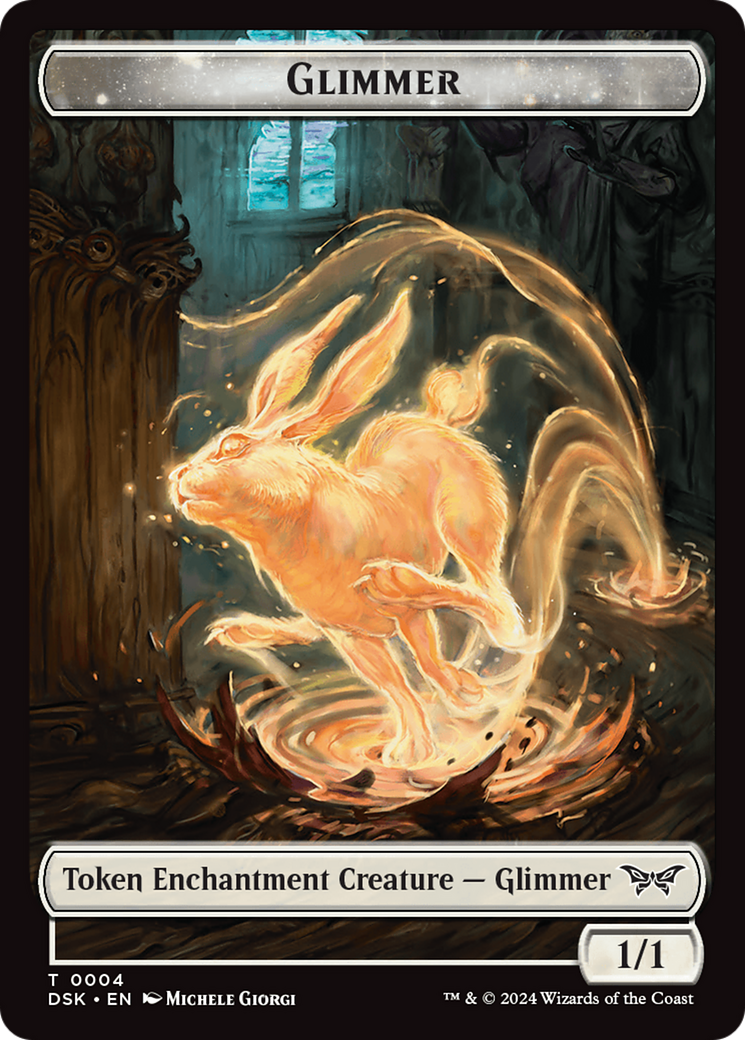 Angel // Glimmer Double-Sided Token [Duskmourn: House of Horror Commander Tokens] | GnG Games