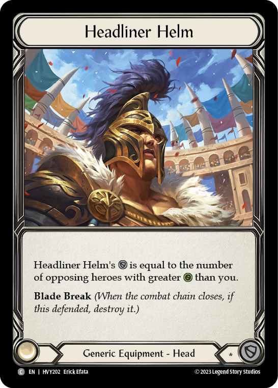 Headliner Helm [HVY202] (Heavy Hitters)  Cold Foil | GnG Games