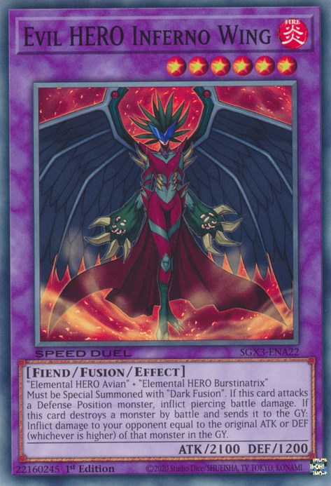 Evil HERO Inferno Wing [SGX3-ENA22] Common | GnG Games