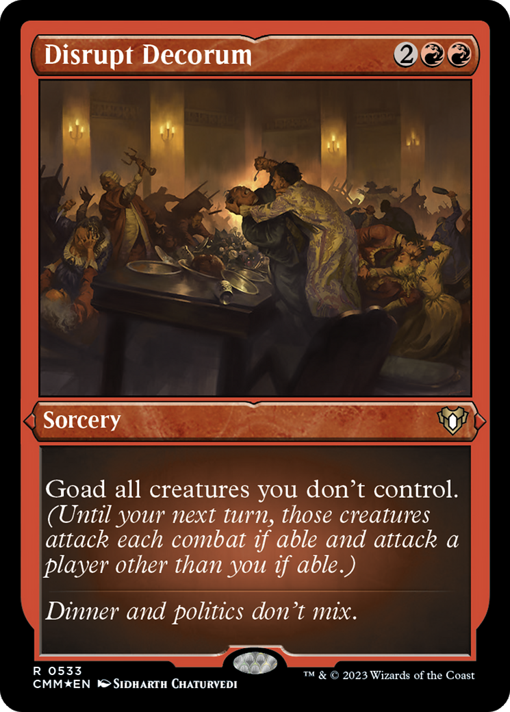Disrupt Decorum (Foil Etched) [Commander Masters] | GnG Games