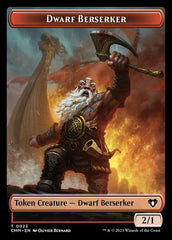 Human Soldier // Dwarf Berserker Double-Sided Token [Commander Masters Tokens] | GnG Games