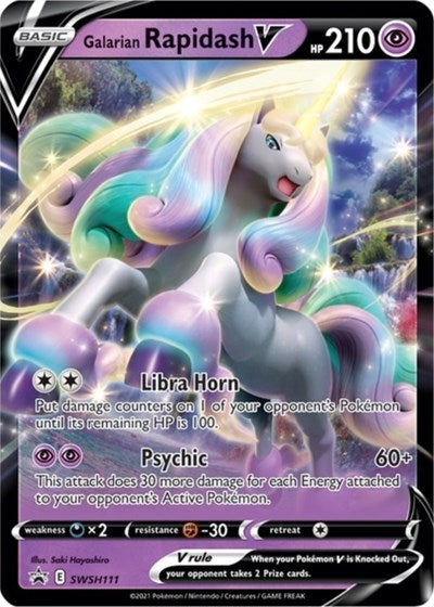 Galarian Rapidash V (SWSH111) (Jumbo Card) [Sword & Shield: Black Star Promos] | GnG Games