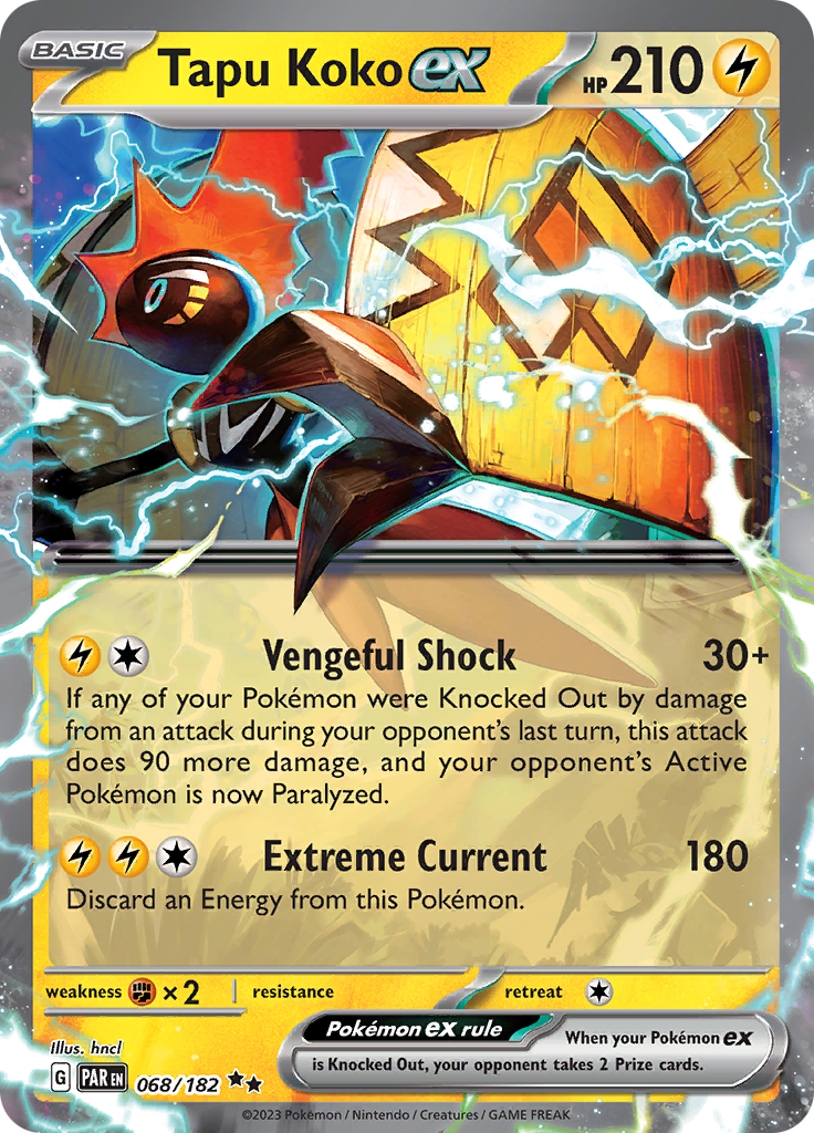 Tapu Koko ex (068/182) [Scarlet & Violet: Paradox Rift] | GnG Games