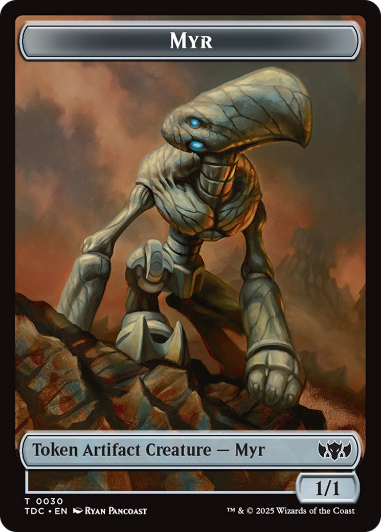 Snake // Myr Double-Sided Token [Tarkir: Dragonstorm Commander Tokens] | GnG Games