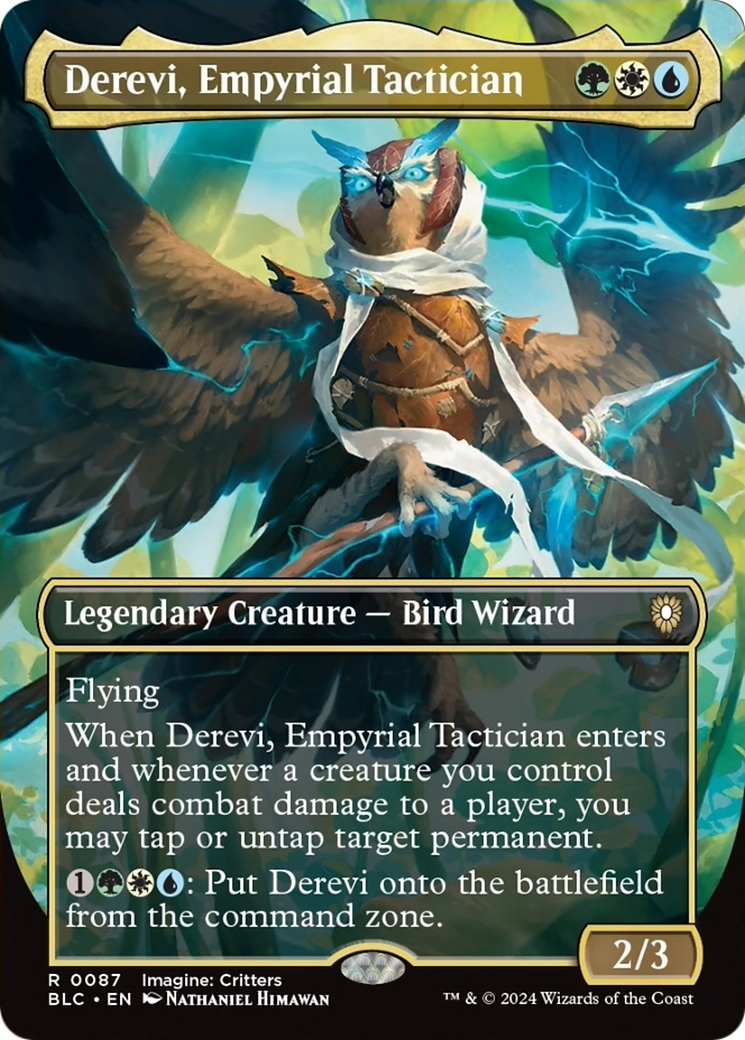 Derevi, Empyrial Tactician (Borderless) [Bloomburrow Commander] | GnG Games