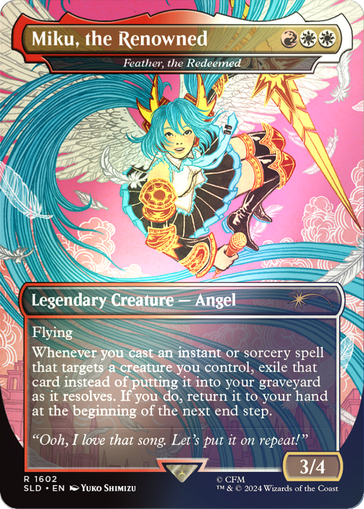 Miku, the Renowned - Feather, the Redeemed (Rainbow Foil) [Secret Lair Drop Series] | GnG Games