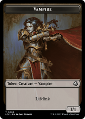 Vampire (0006) // Vampire Demon Double-Sided Token [The Lost Caverns of Ixalan Commander Tokens] | GnG Games