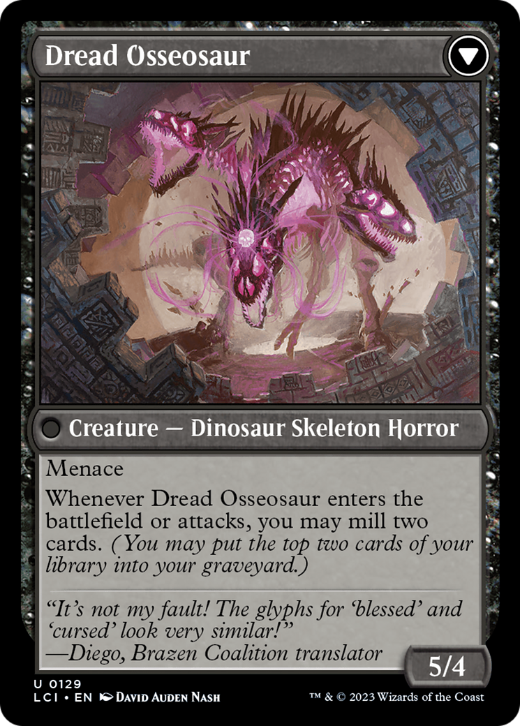 Visage of Dread // Dread Osseosaur [The Lost Caverns of Ixalan] | GnG Games