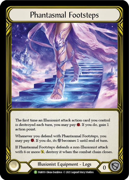 Phantasmal Footsteps (Golden) [FAB019] (Promo)  Cold Foil | GnG Games