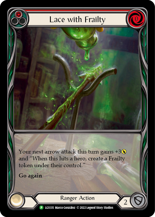 Lace with Frailty (Red) [LGS135] (Promo)  Rainbow Foil | GnG Games