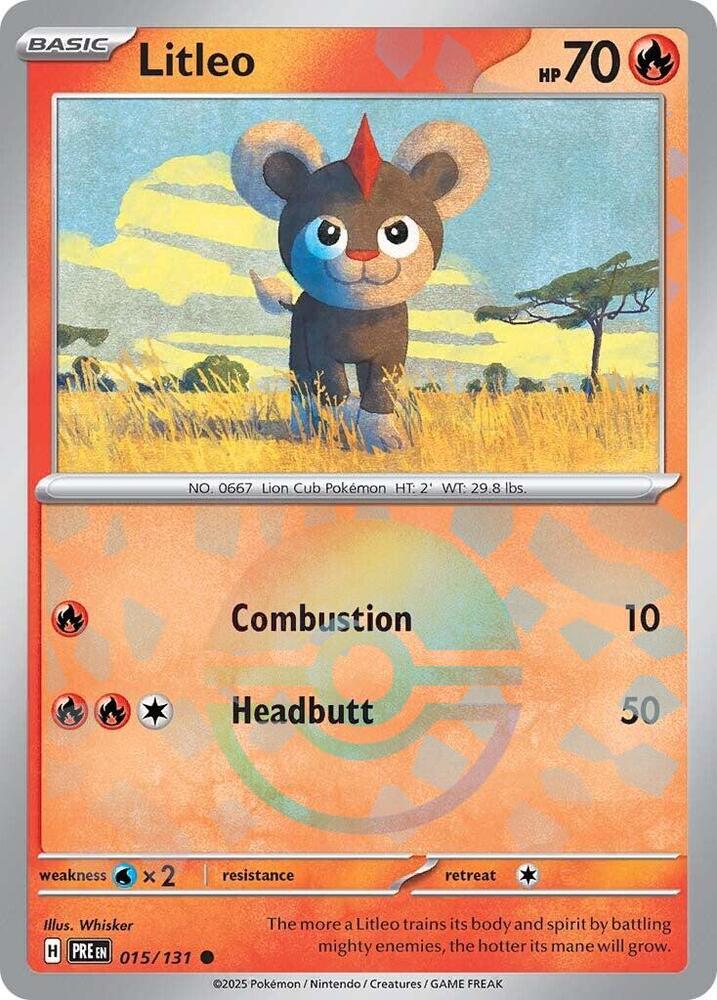 Litleo (015/131) (Poke Ball Pattern) [Scarlet & Violet: Prismatic Evolutions] | GnG Games