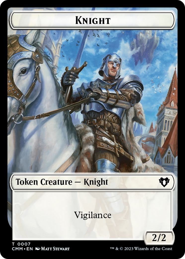 Knight Token [Commander Masters Tokens] | GnG Games