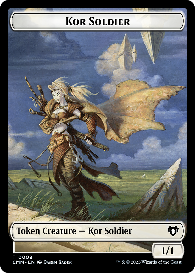 Soldier // Kor Soldier Double-Sided Token [Commander Masters Tokens] | GnG Games