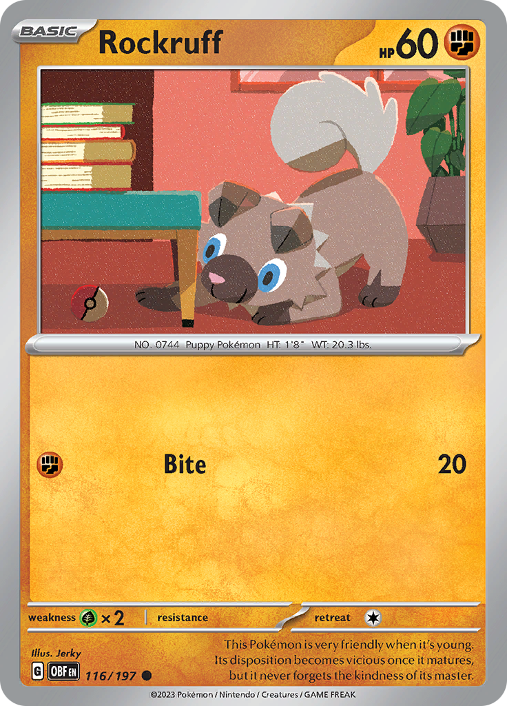 Rockruff (116/197) [Scarlet & Violet: Obsidian Flames] | GnG Games