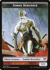 Human Warrior // Zombie Berserker Double-Sided Token [Kaldheim Tokens] | GnG Games