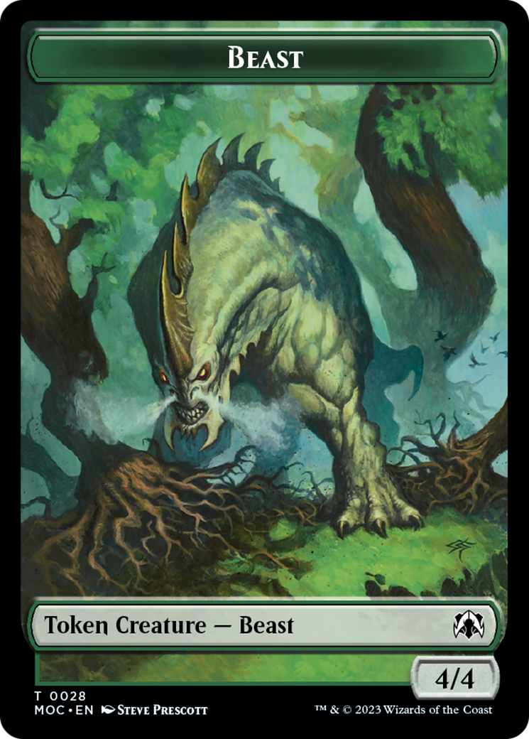 Thopter // Beast Double-Sided Token [March of the Machine Commander Tokens] | GnG Games