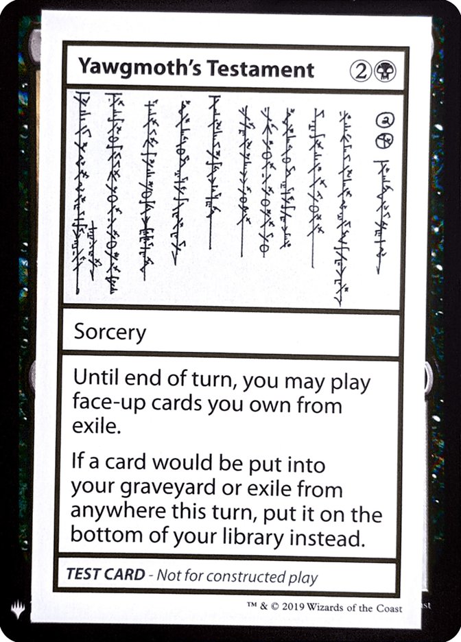 Yawgmoth's Testament [Mystery Booster Playtest Cards] | GnG Games