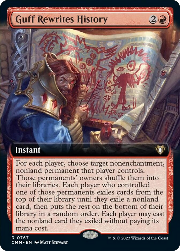 Guff Rewrites History (Extended Art) [Commander Masters] | GnG Games