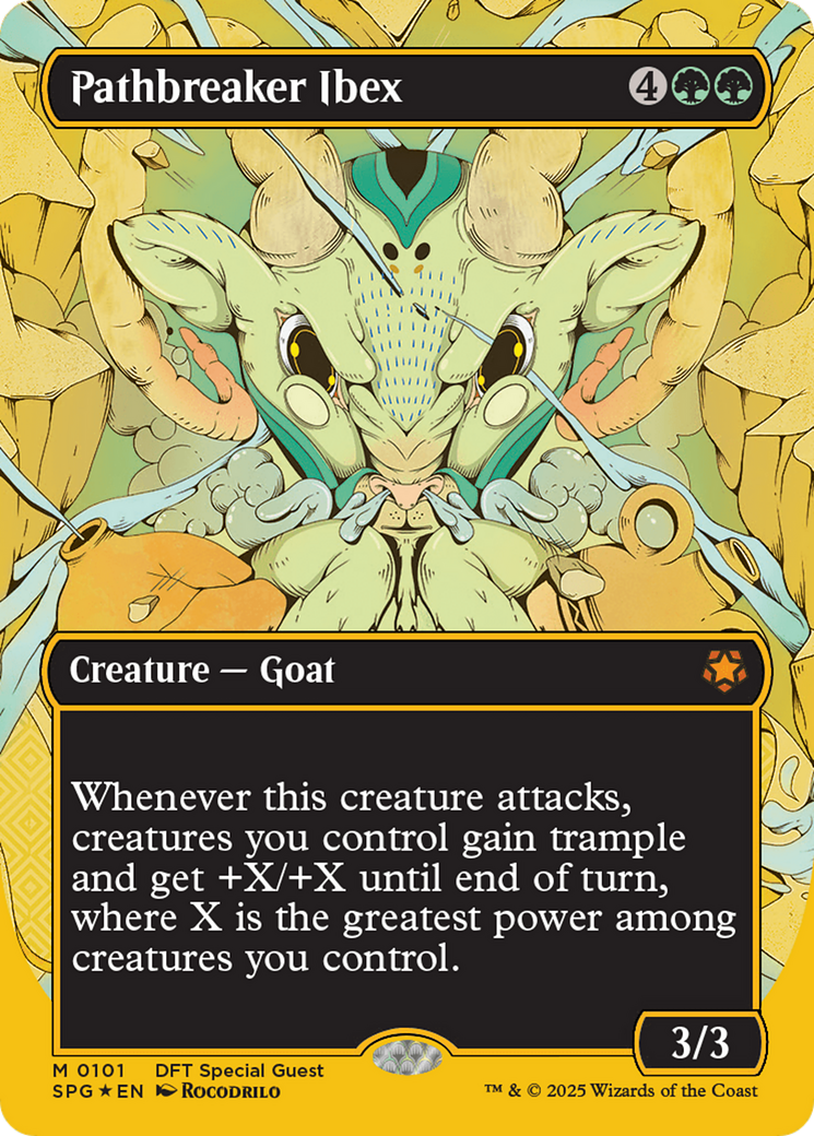 Pathbreaker Ibex (Borderless) (First-Place Foil) [Aetherdrift Special Guests] | GnG Games