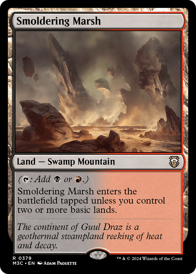 Smoldering Marsh (Ripple Foil) [Modern Horizons 3 Commander] | GnG Games