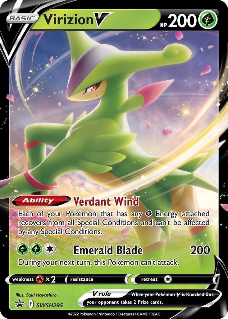 Virizion V (SWSH295) (Jumbo Card) [Sword & Shield: Black Star Promos] | GnG Games