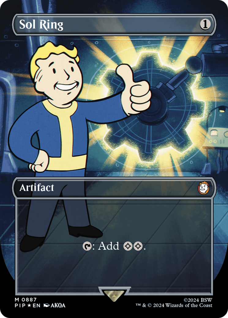 Sol Ring (Borderless) (Surge Foil) [Fallout] | GnG Games