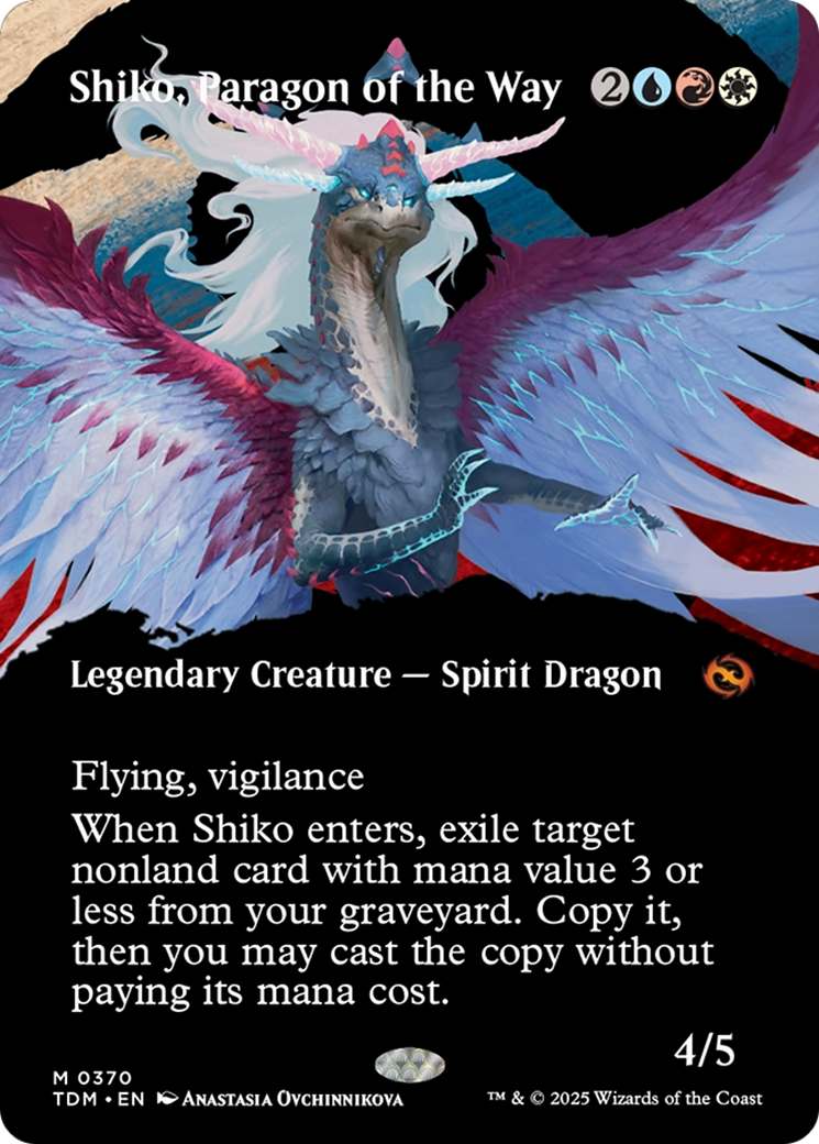 Shiko, Paragon of the Way (Borderless) [Tarkir: Dragonstorm] | GnG Games