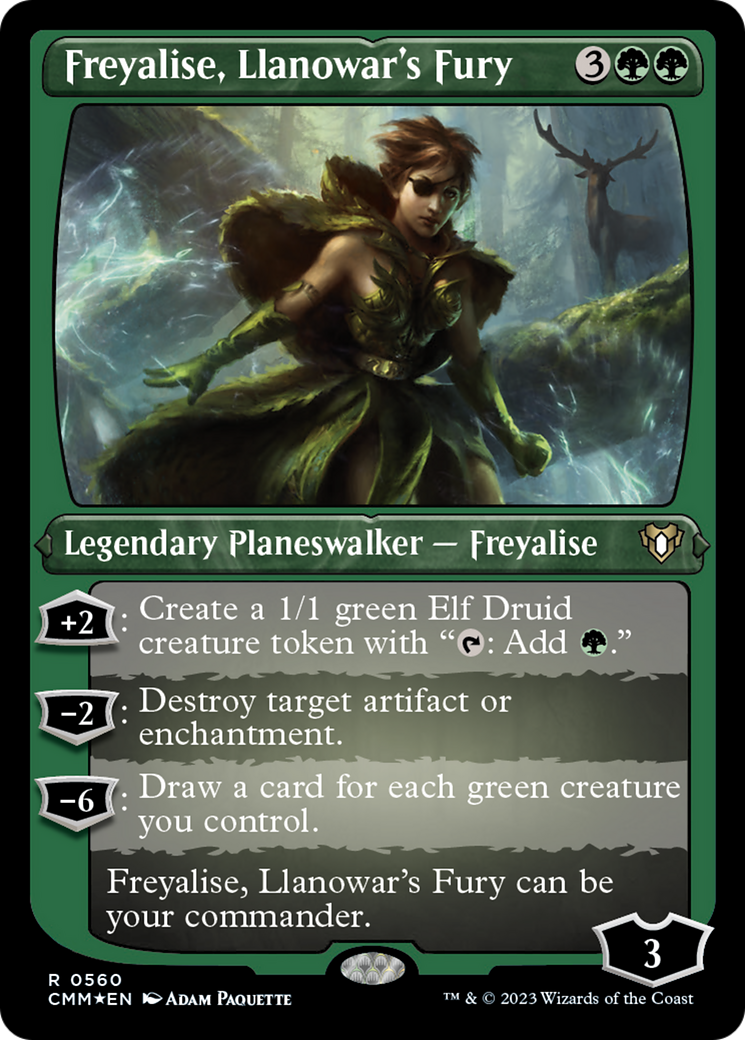 Freyalise, Llanowar's Fury (Foil Etched) [Commander Masters] | GnG Games