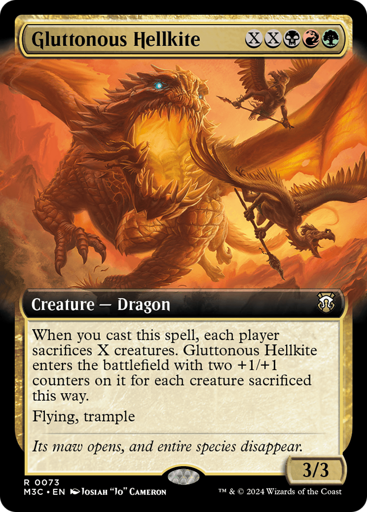 Gluttonous Hellkite (Extended Art) [Modern Horizons 3 Commander] | GnG Games