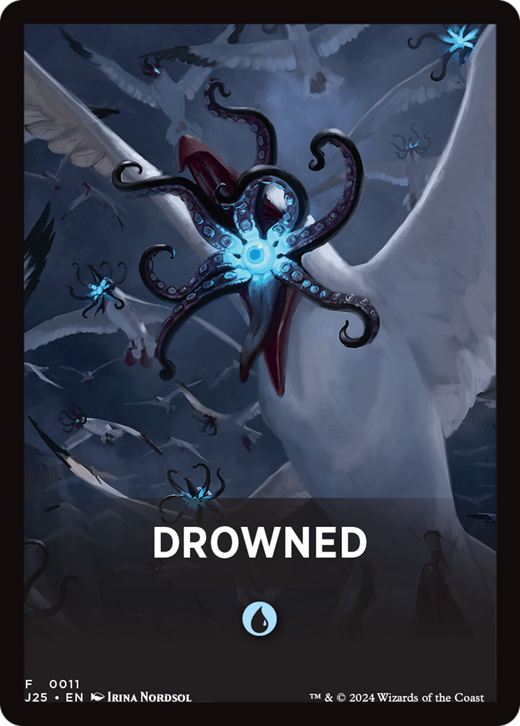 Drowned Theme Card [Foundations Jumpstart Front Cards] | GnG Games