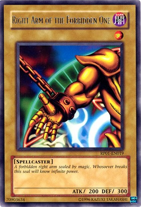 Right Arm of the Forbidden One [RP01-EN019] Rare | GnG Games