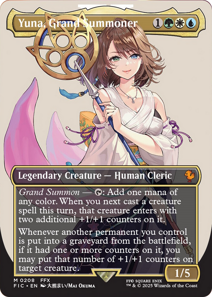 Yuna, Grand Summoner (Borderless) [FINAL FANTASY Commander] | GnG Games