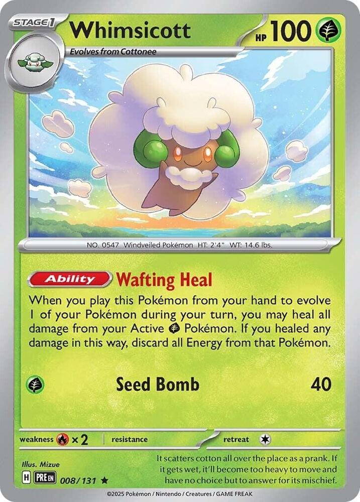 Whimsicott (008/131) [Scarlet & Violet: Prismatic Evolutions] | GnG Games