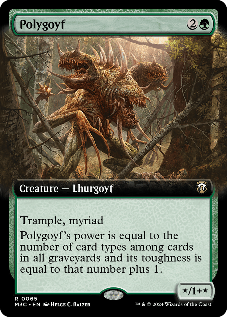 Polygoyf (Extended Art) (Ripple Foil) [Modern Horizons 3 Commander] | GnG Games
