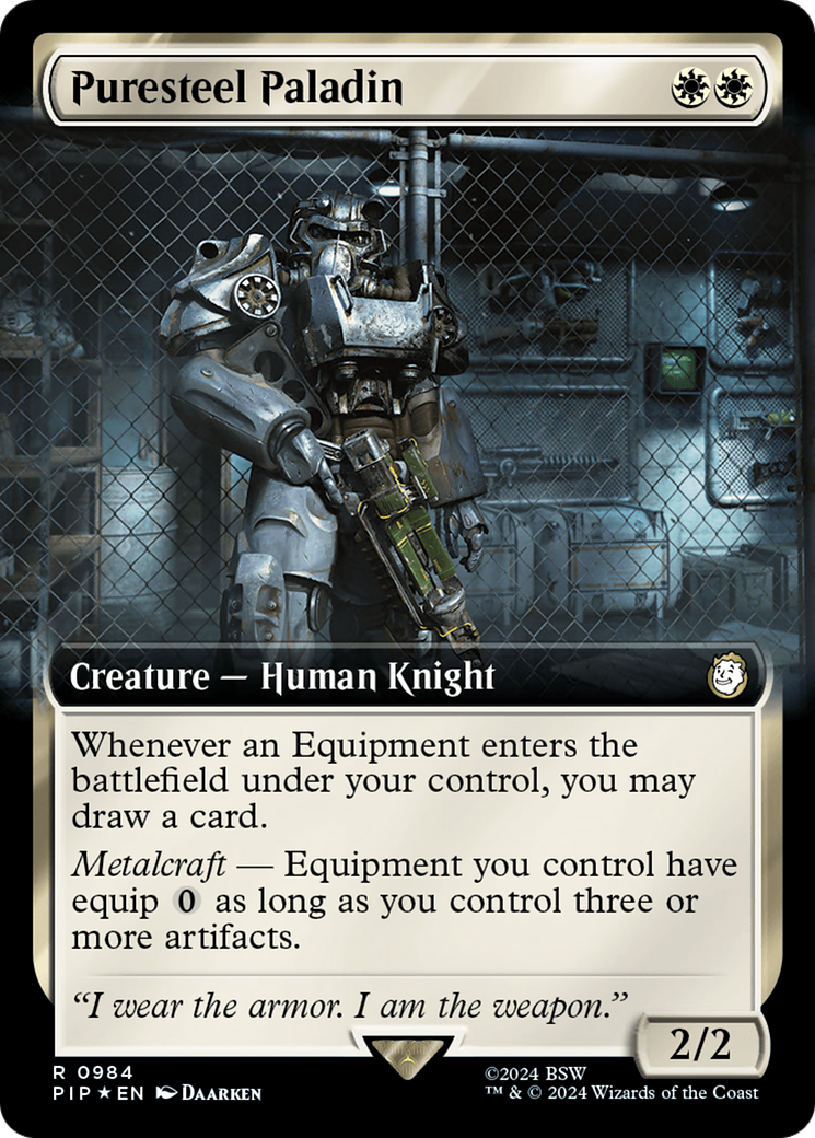 Puresteel Paladin (Extended Art) (Surge Foil) [Fallout] | GnG Games