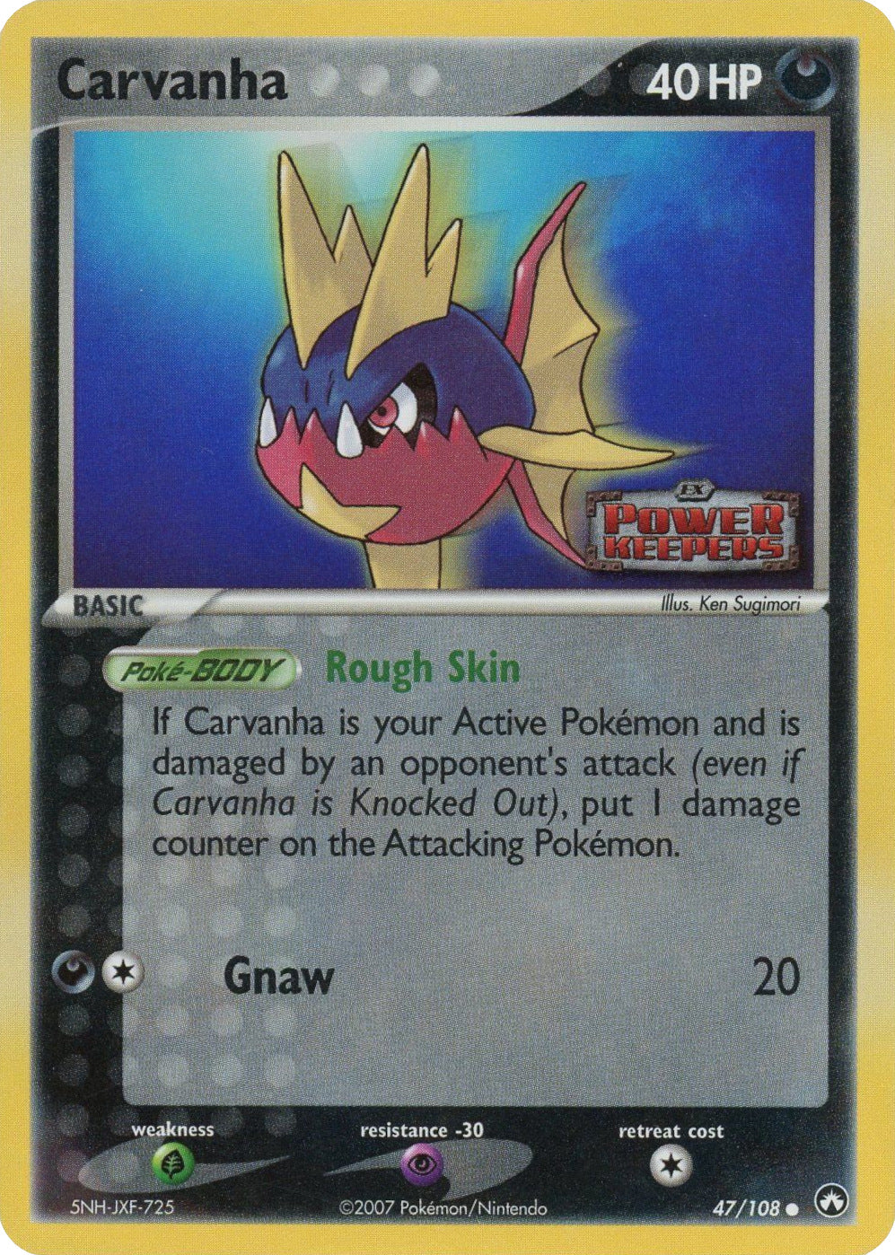 Carvanha (47/108) (Stamped) [EX: Power Keepers] | GnG Games