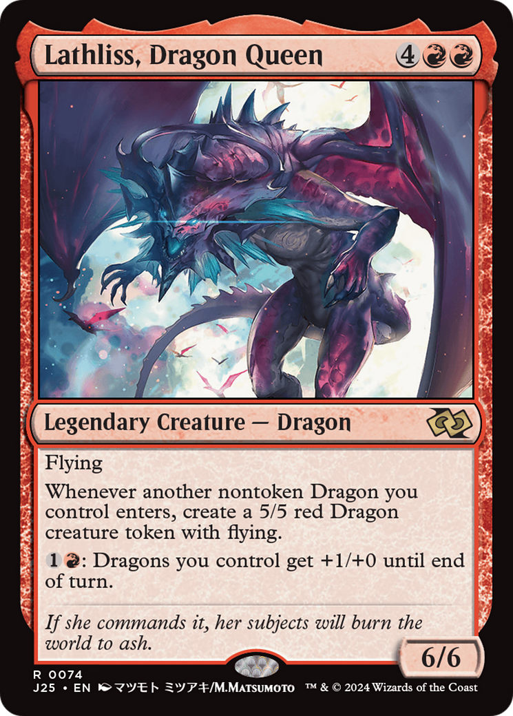 Lathliss, Dragon Queen (Anime) [Foundations Jumpstart] | GnG Games