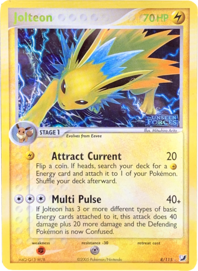 Jolteon (8/115) (Stamped) [EX: Unseen Forces] | GnG Games