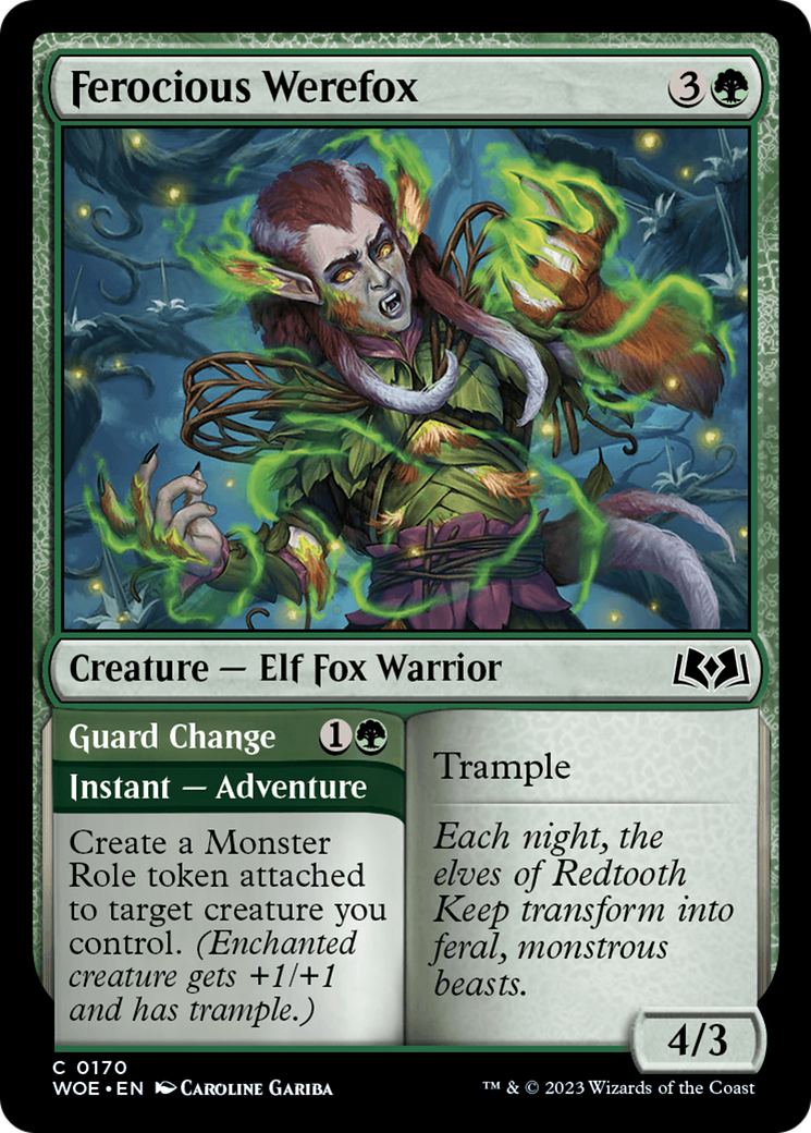Ferocious Werefox // Guard Change [Wilds of Eldraine] | GnG Games