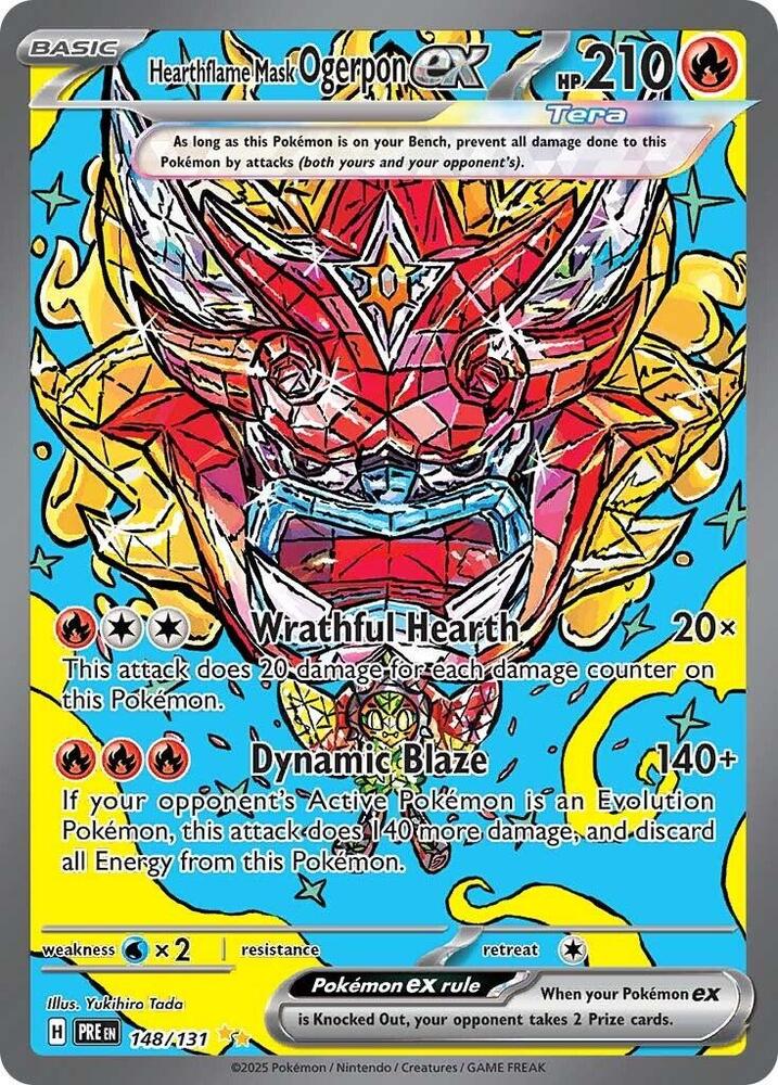 Hearthflame Mask Ogerpon ex (148/131) [Scarlet & Violet: Prismatic Evolutions] | GnG Games