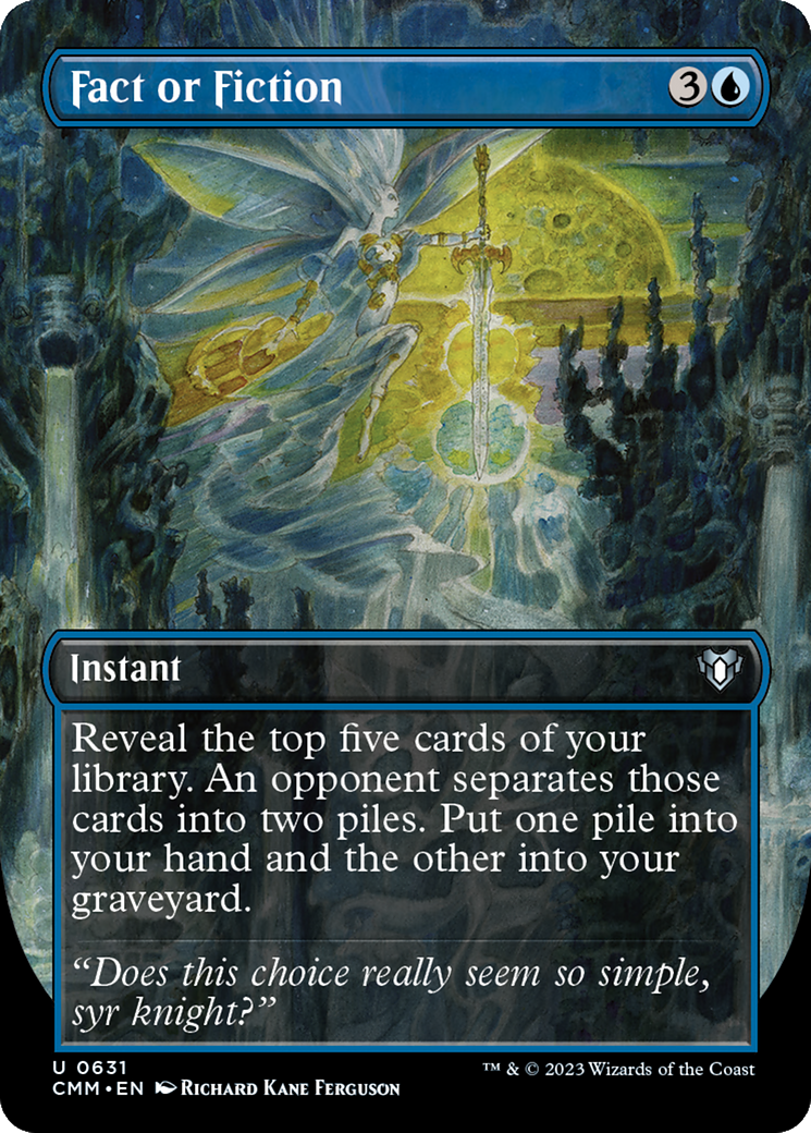 Fact or Fiction (Borderless Alternate Art) [Commander Masters] | GnG Games