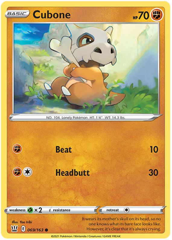 Cubone (069/163) [Sword & Shield: Battle Styles] | GnG Games