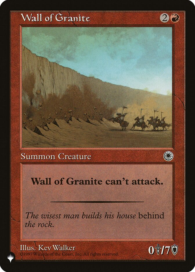 Wall of Granite [The List] | GnG Games